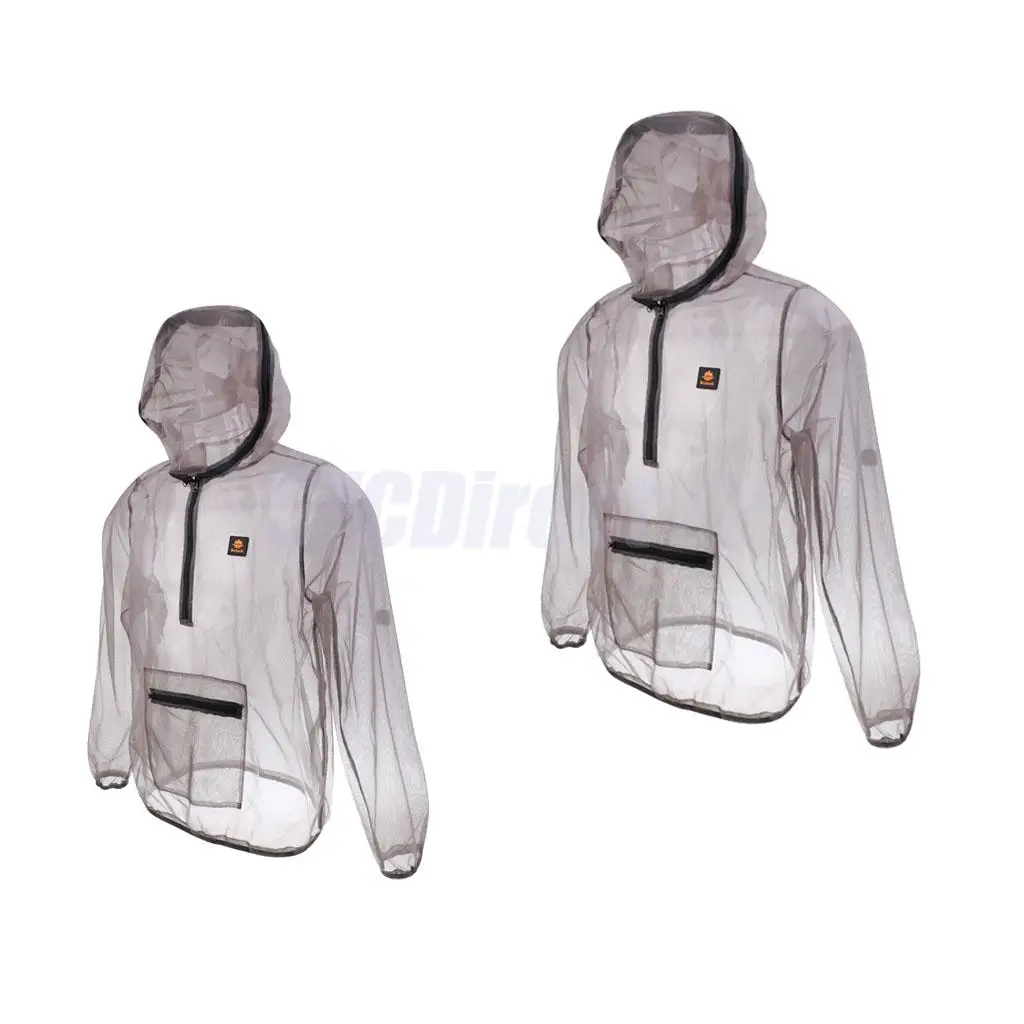 

2x Outdoor Mosquito Bug Bee Insect Mesh Jacket Camping Fishing Protector Net
