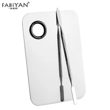 Нержавеющая сталь косметический макияж ногтей гель палитра шпатель крем тени для век основа, смешивание инструмент