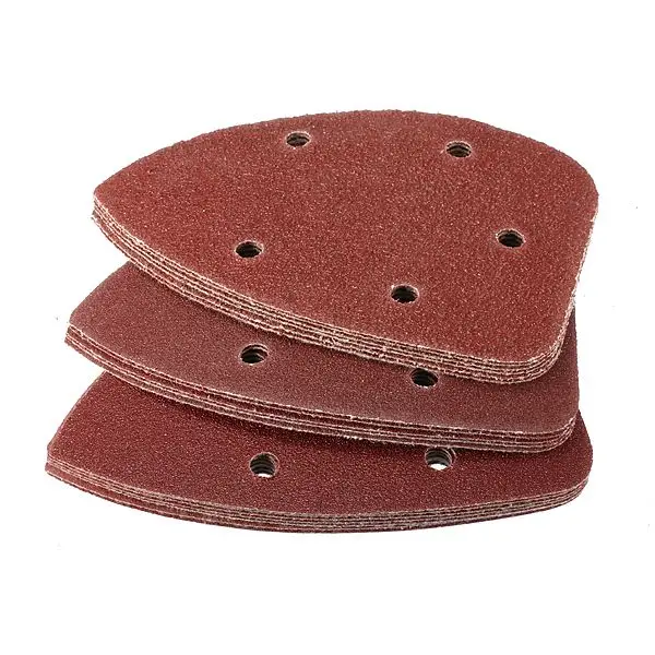 

18Pcs 140mm 5Holes Mixed Triangular Sanding Sheet Hook Sander Sandpaper 40/80/120Grit Sanding Disc Polish Tools Abrasive Tools