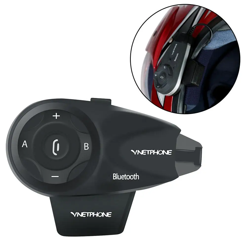 

1000M Bluetooth Motorhelm Interphone for 5 Riders Talk While Intercom Headset