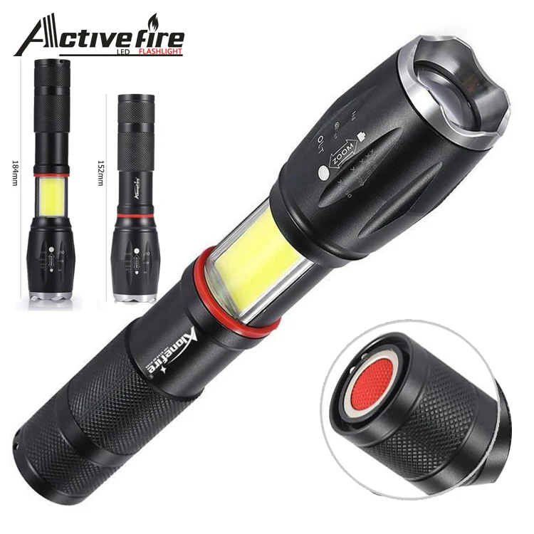 Telescopic Multifunction Zoom Led flashlight 5000lm CREE XML T6 Torch 2