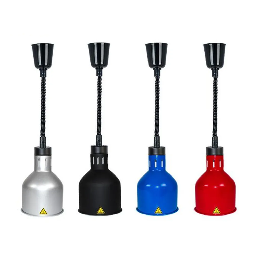 

250W Electric Heat Lamp Food Retractable Cord Ceiling Pendent Lighting Restaurant Kitchen Buffet Food Heat Warming Hanging Lamp