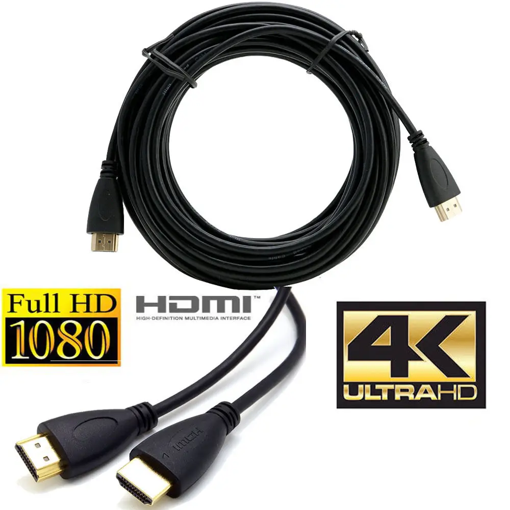 Высококачественный HDMI кабель v2.0 Gold высокоскоростной HDTV UltraHD HD 2160p 4K 3D от 0 5 м до