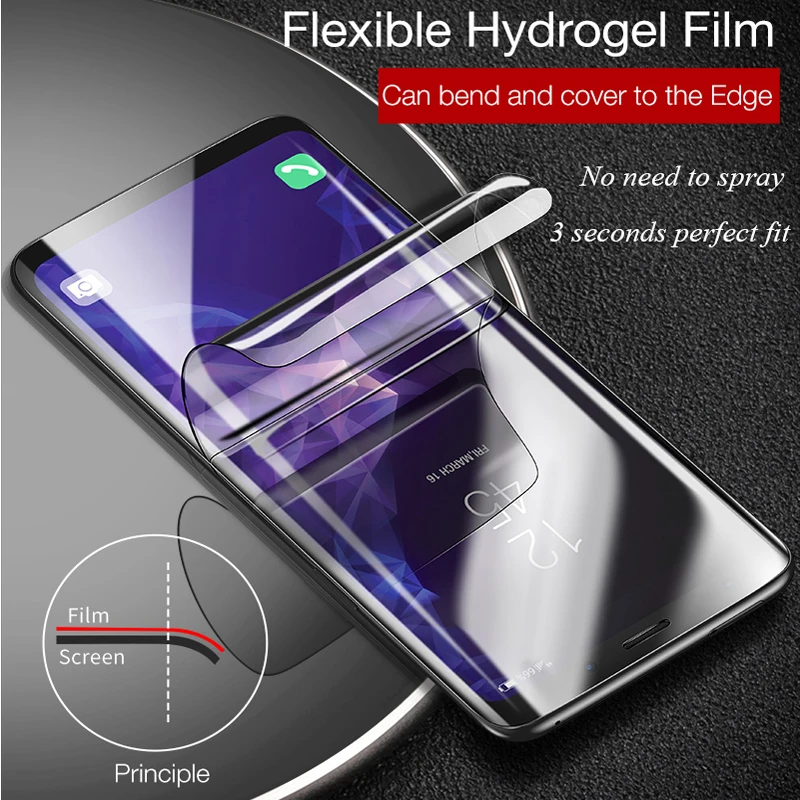 

Full Cover Hydrogel Film For Samsung Galaxy S10 Plus S10 Lite Screen Protector For Samsung Note9 S9 Plus A9 2018 Protective Film