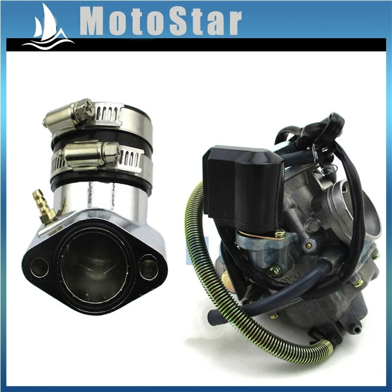 Впускная труба карбюратора PD24 для винтажной трубки Baja SC150 SC125 150cc GY6 150 BA150 AT150SS ATV DN150