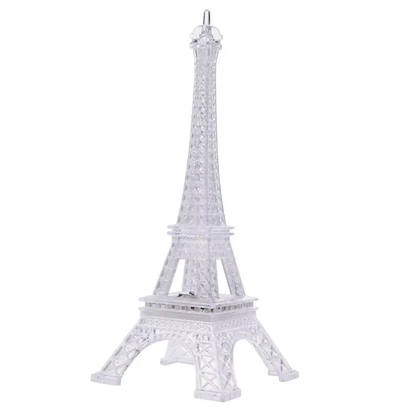 

Color Changing Romantic Eiffel Tower LED Night Light Button Switch Energy Saving light lamp Home Bedroom Holiday Decoration