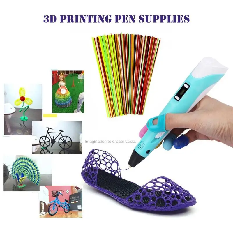 

180pcs 3D Printing Pen 25cm1.75mm Filament Materials Extruder Pen Accessories Printer Material Paint Brushes Drawing Supplies