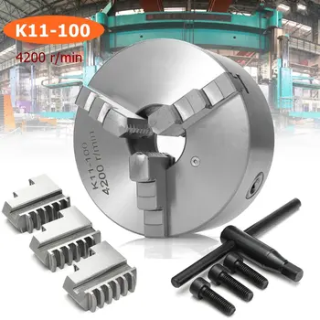 

SANOU K11-100 Lathe Chuck 100mm 3 Jaw Manual Chuck Self Centering Lathe Parts