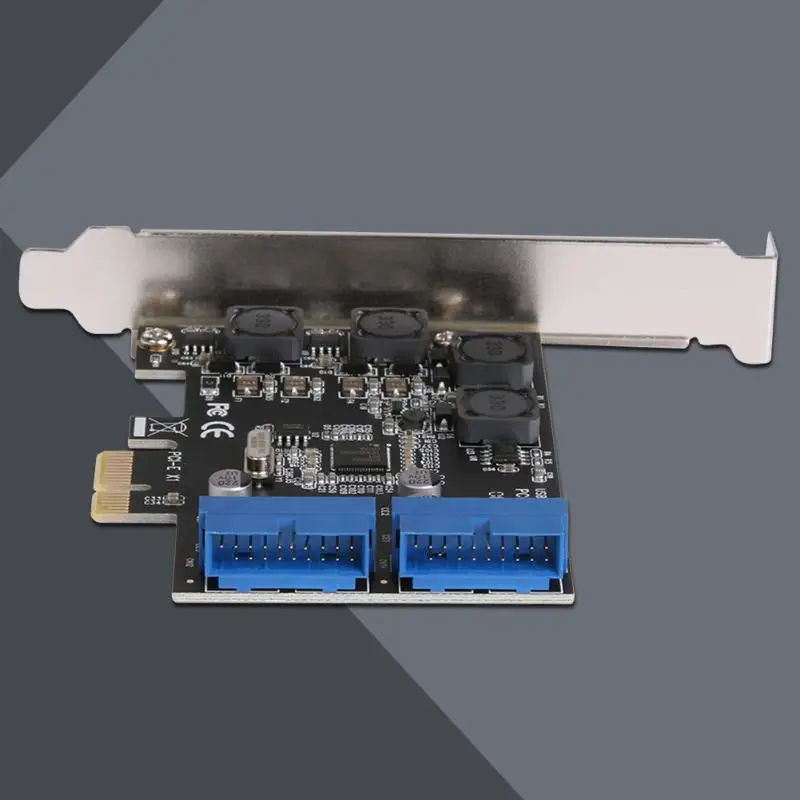 ALLOYSEED USB 3,0 PCIE PCI Express контрольная карта адаптер для рабочего стола Передняя PCIe передача USB3.0 19PIN Интерфейс адаптер карта