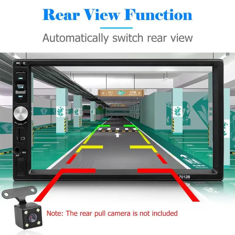 Best VODOOL 7012B 2 Din Car Radio 7" Touch Screen Stereo Video MP5 Player Autoradio Bluetooth AUX USB FM Auto Audio Multimedia Player 1