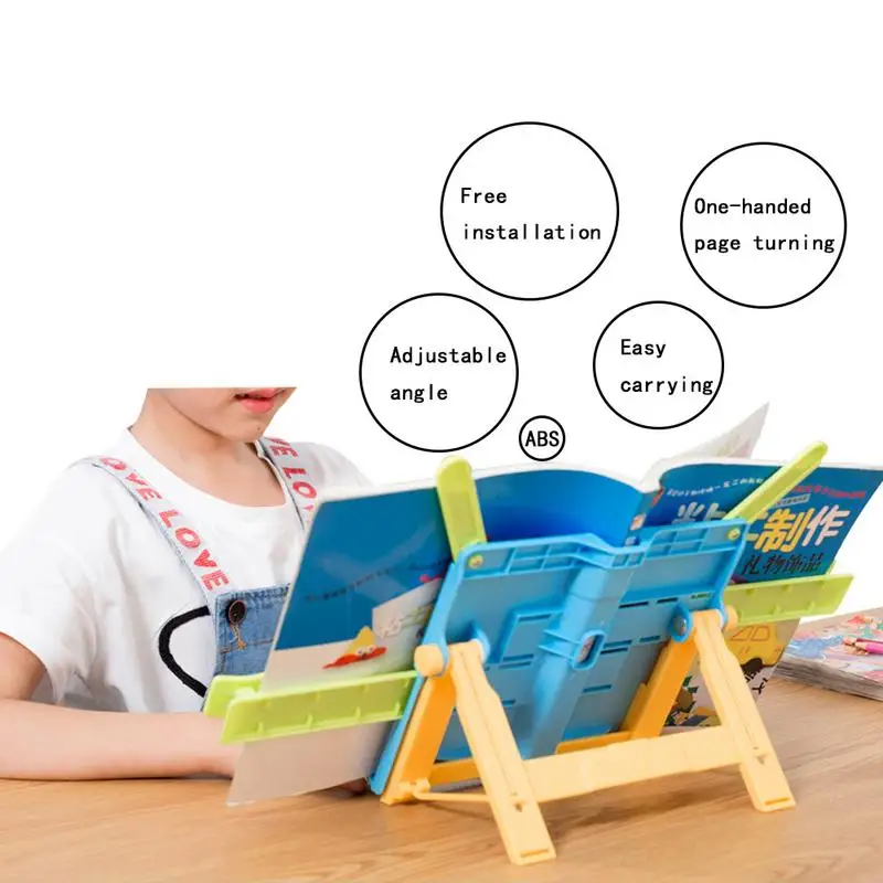 

Cute Upgraded Portable Folding Student Book Stand Book Holder For Children Reading School Supplies