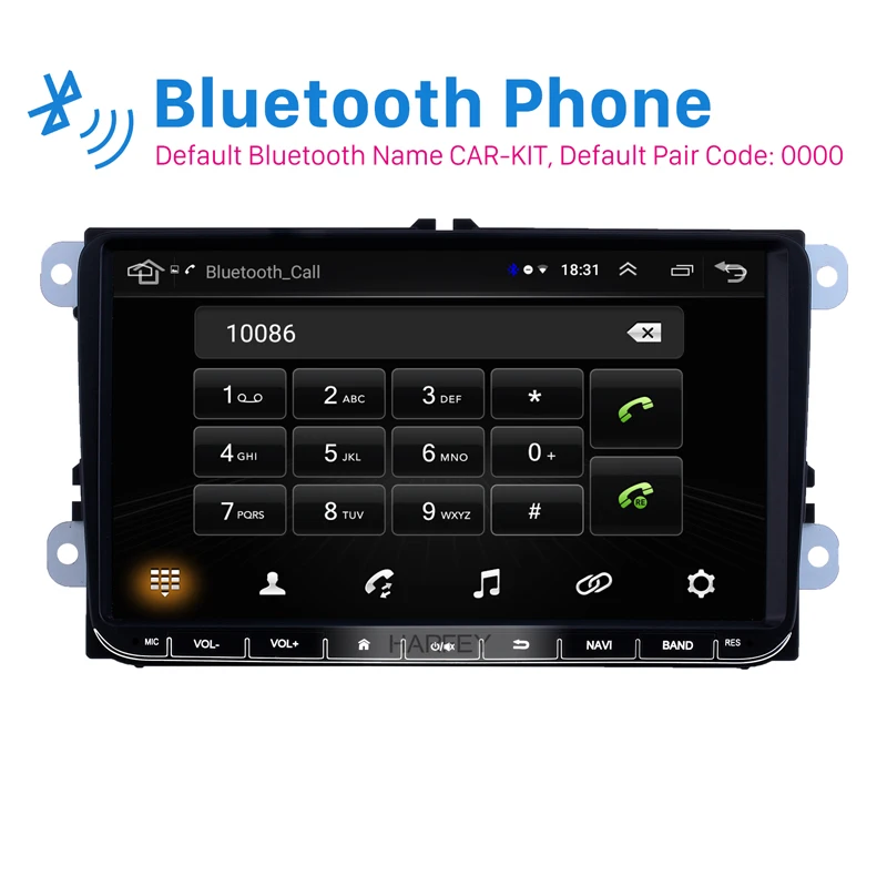 Автомагнитола Harfey 9 дюймов для VW Volkswagen Golf Polo Tiguan Passa MK5 MK6 Jetta Touran Android 8 1
