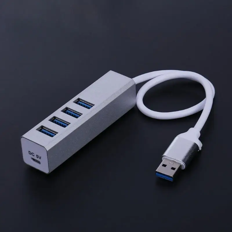 4 порта USB 3 0 концентратор сплиттер алюминиевый сплав адаптер с кабелем