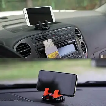 

360 Degree Rotation Lazy Car Phone Holder Support Smartphone Voiture Folding Dashboard Sticking Phone Stand Bracket