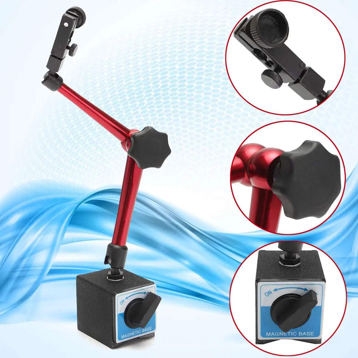 

Mini Universal 350mm Magnetic Base Stand For Digital Dial Test Indicator Flexible Holder
