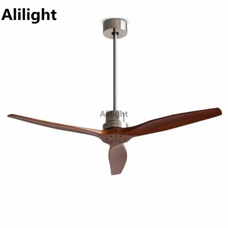 Modern Nordic Wood Ceiling Fans with Remote Control Electric Oak Attic