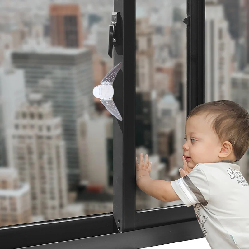 

Window Sliding Door Lock Baby Safety Butterfly Shaped Lock Stopper Baby Safe Protection Locks YJS Dropship