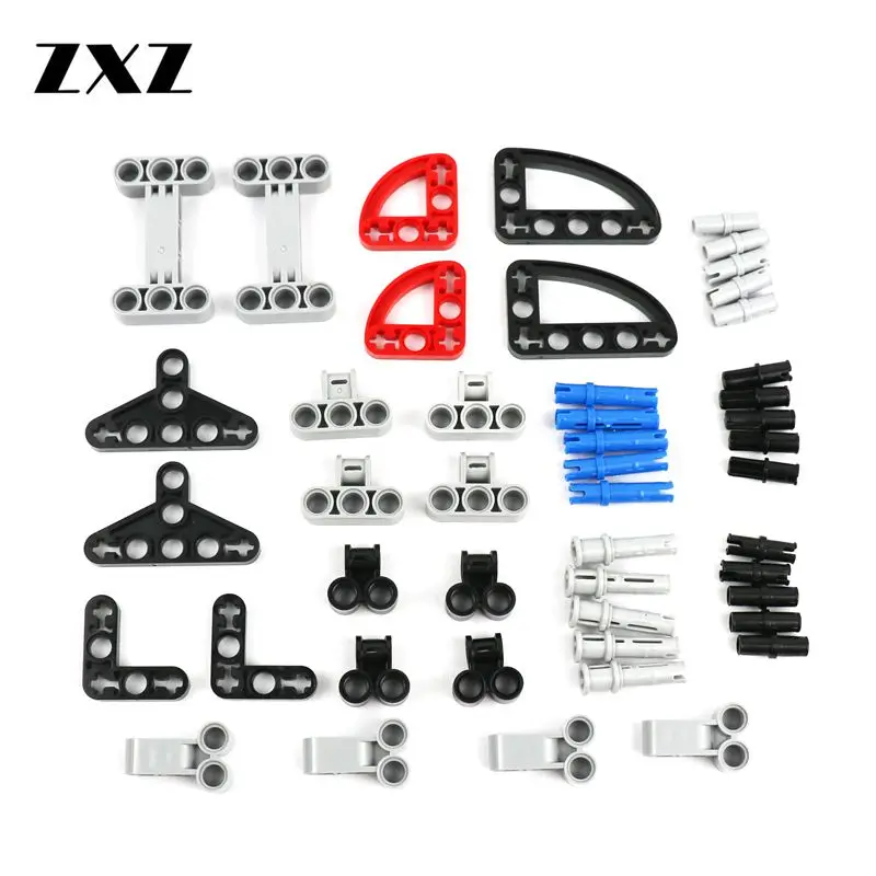 

ZXZ 47PCS MOC Technic Parts Beam Liftarm Connectors Model Building Blocks Bricks Compatible Legoes DIY Technics Set Boys Gifts