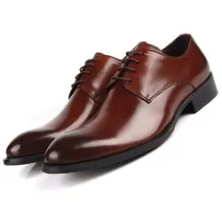 Модные модельные туфли, цвет коричневый, черный, коричневый, мужские туфли в деловом стиле, натуральная кожа, мужская обувь для выпускного