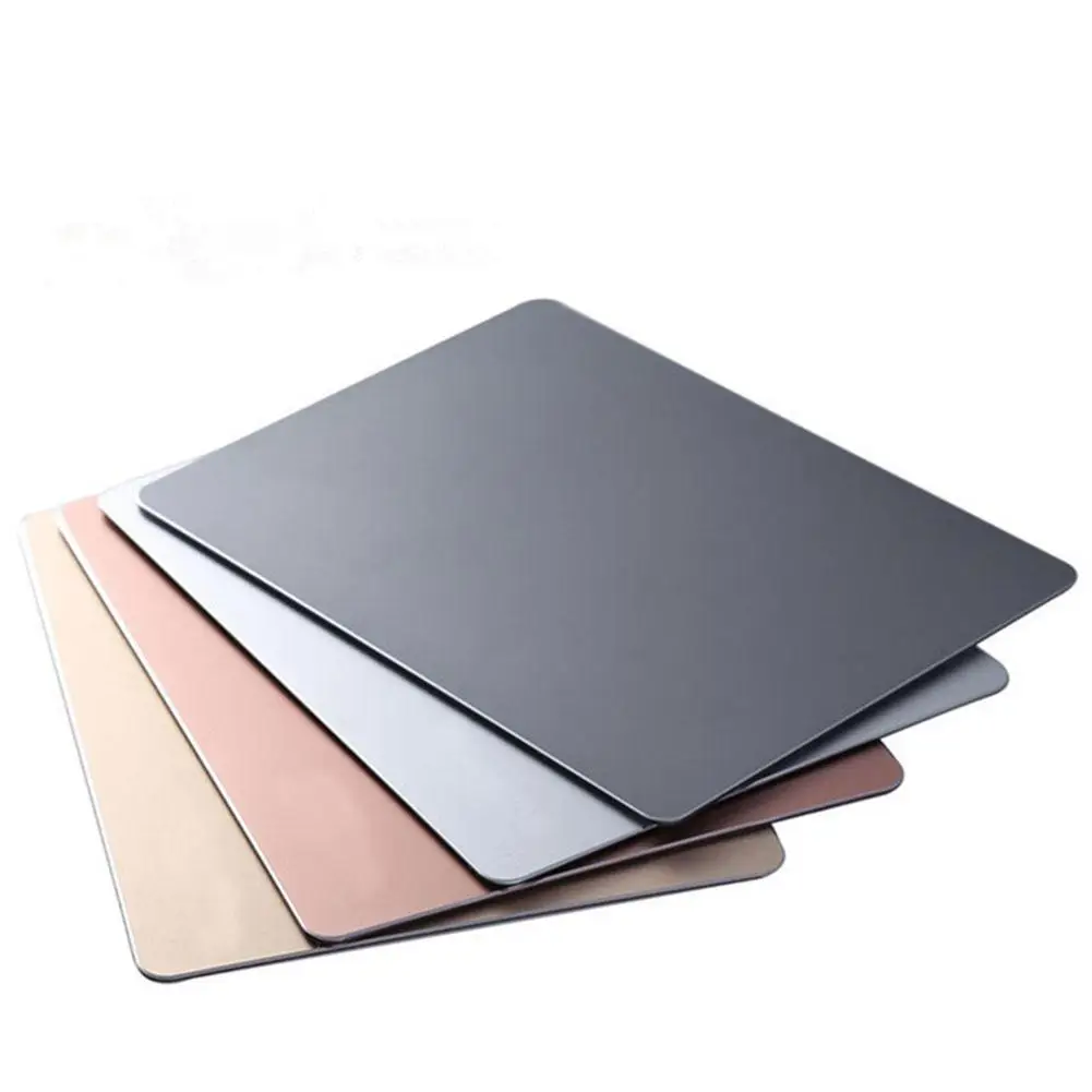 Aluminum alloy Pad with Non Slip Rubber Bottom Mouse Pad anti slip