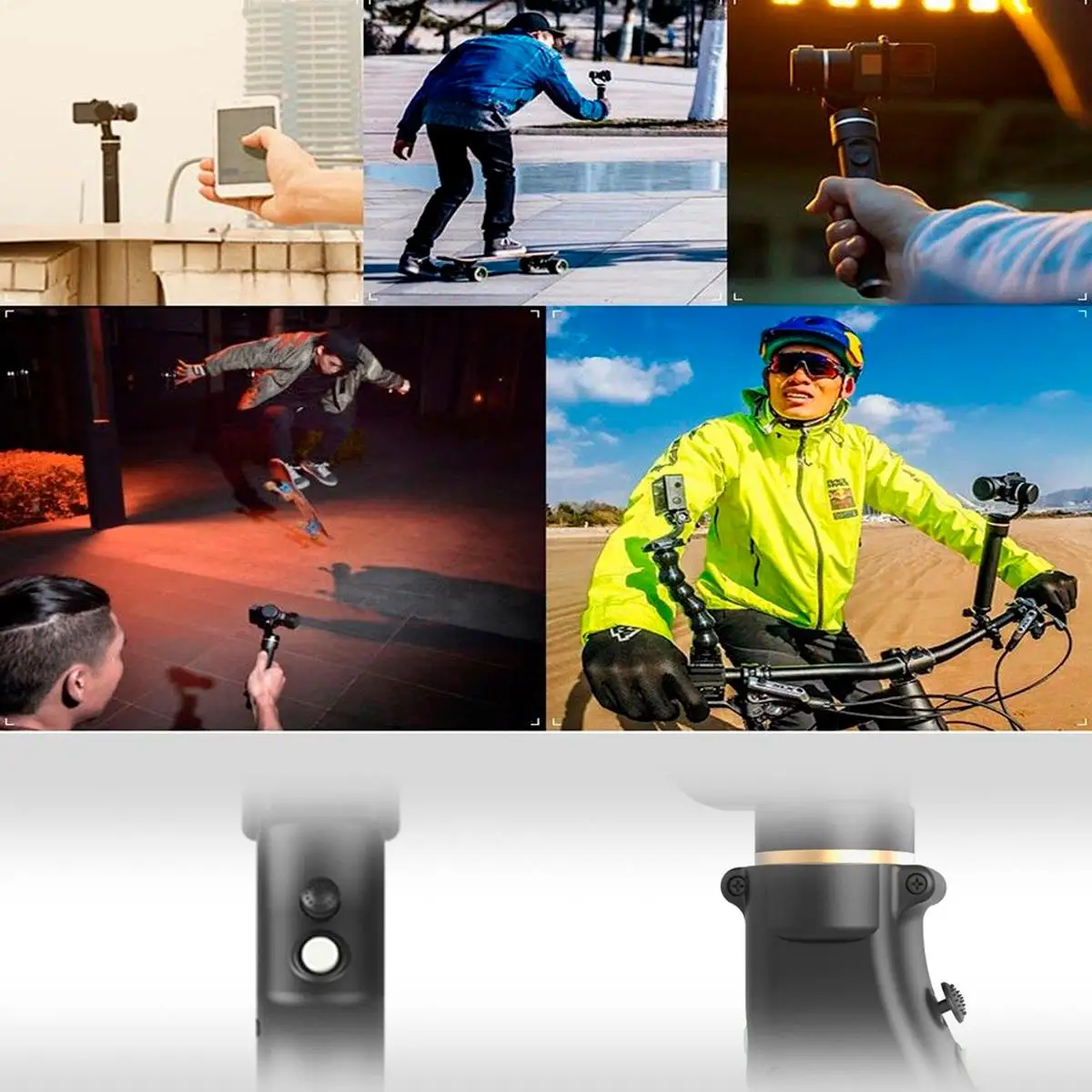 

3 Axis Gimbal Action Camera Handheld Stabilizer With Clip Holder for Gopro Camera Cell Phone Handheld Gimbal Stabilizers