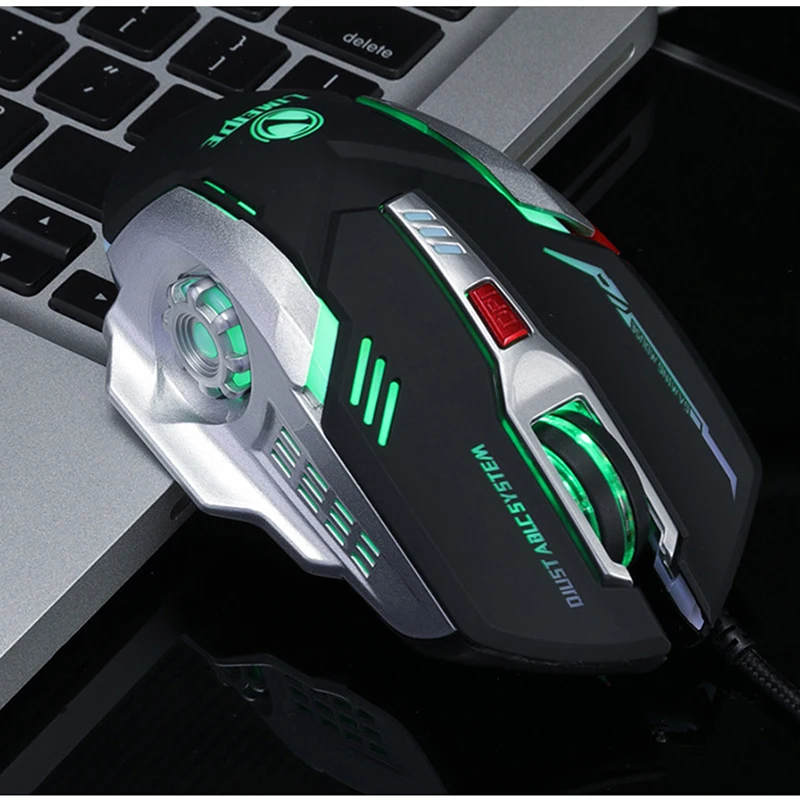 

CHUANCHI Gaming mouse Wired Computer Mause Mice For Pro Gamer 2400 DPI 6 Buttons USB Mouse LOL for Professional Gamer
