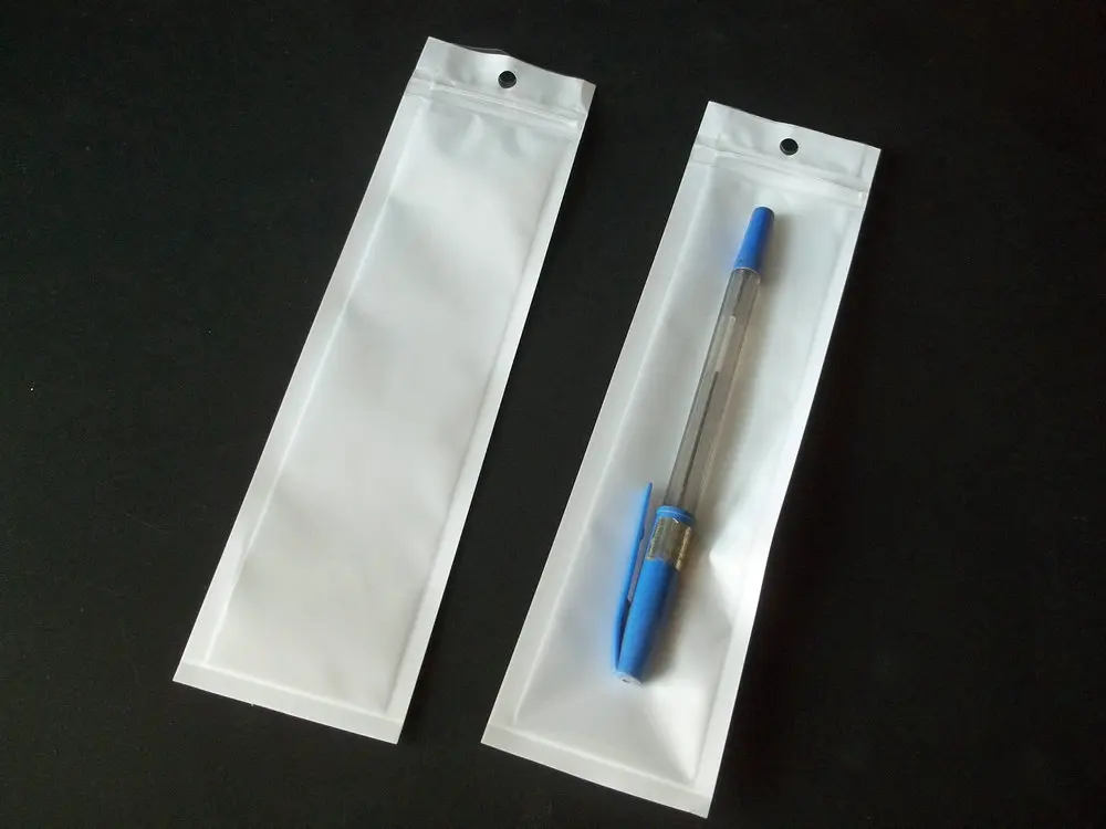 См 5*18 см белый+ прозрачный самоуплотнитель закрывающийся молния пластиковая Розничная упаковка сумка на молнии замок Стилус ручка повесить отверстие посылка для хранения сумки