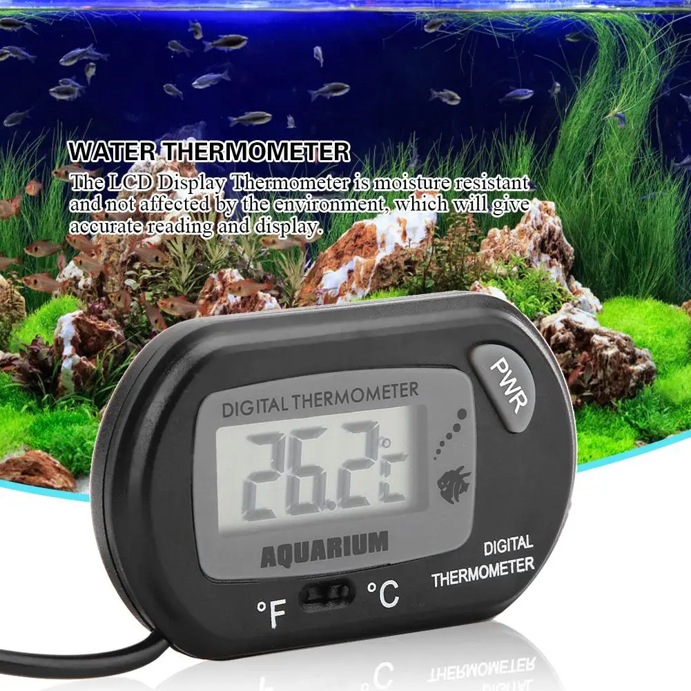 Mini Digital Fish Tank Aquarium Thermometer Embedded LCD Aquarium Tank