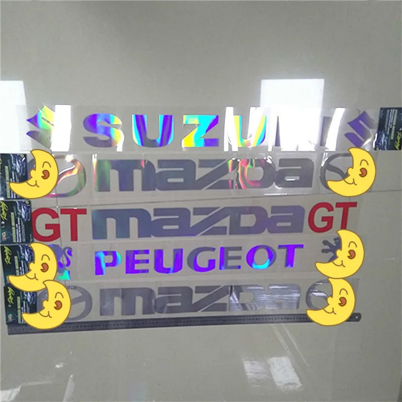 

Car Tape Sticker Reflective Colorful Decals 100*15CM Colorful Reflective Laser 3D Vinyl Styling For Mazda Suzuki Peugeot Glass