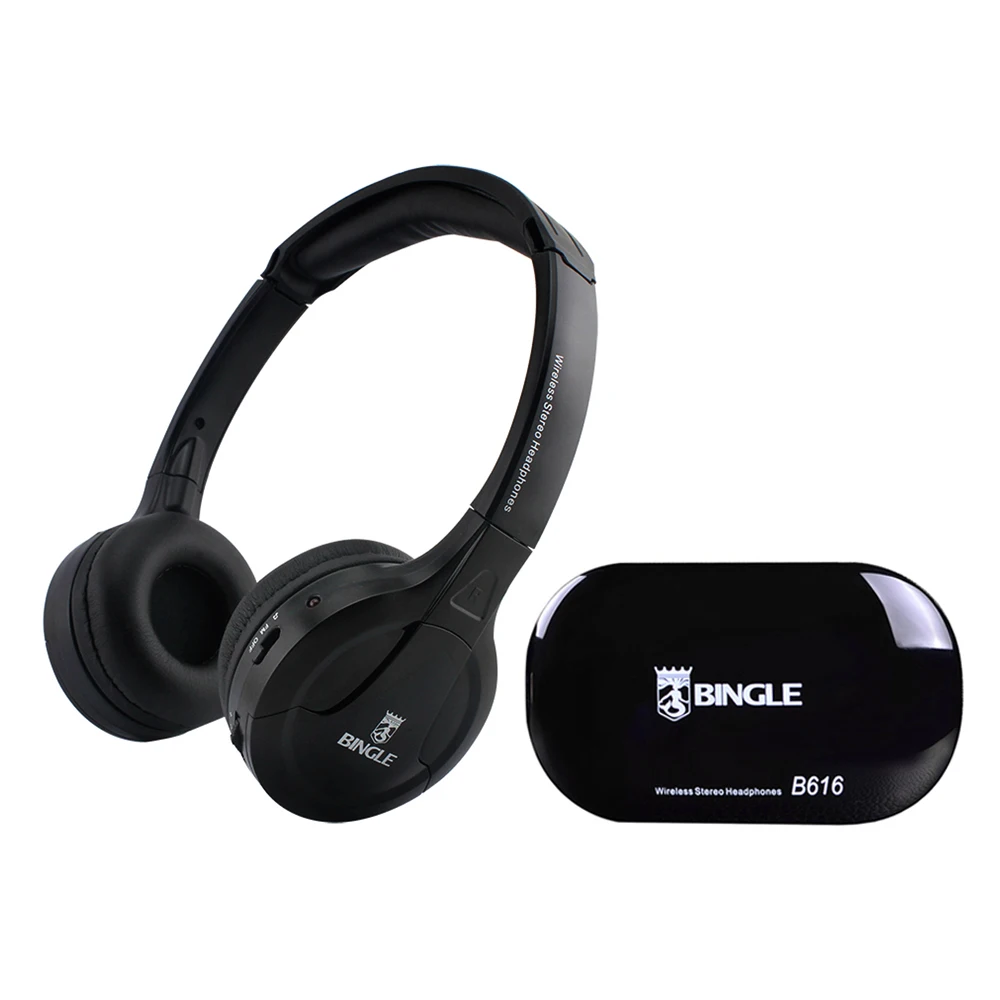 

BINGLE B616 Multifunction Wireless Stereo Headphones On Ear Headset FM Radio Wired Earphone Transmitter for MP3 PC TV Phones