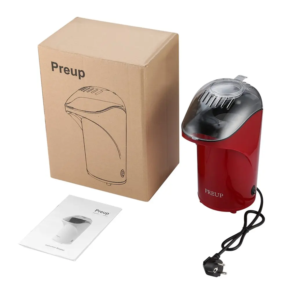 

Popcorn Machine Hot Air Popcorn Maker 1000w Oil Wide -Caliber Design With Cup And A Lid Fda Approved And Bpa Free