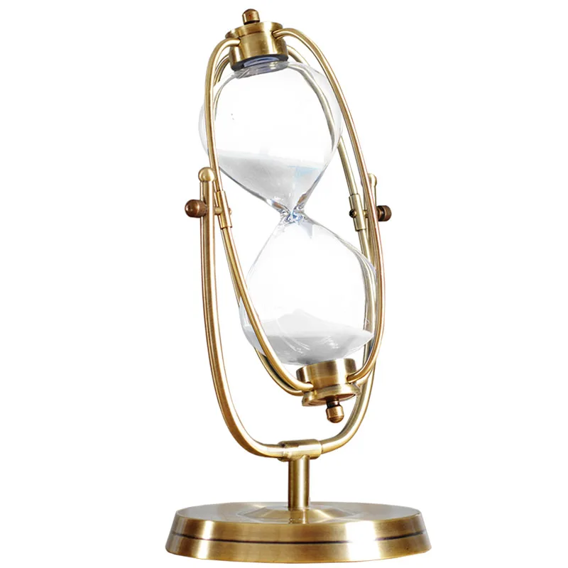 

European Metal Hourglass Timer Pendant 30/60 Minutes Creative Home Birthday Gift Soft Decorations Hourglass Sand Timers Crafts