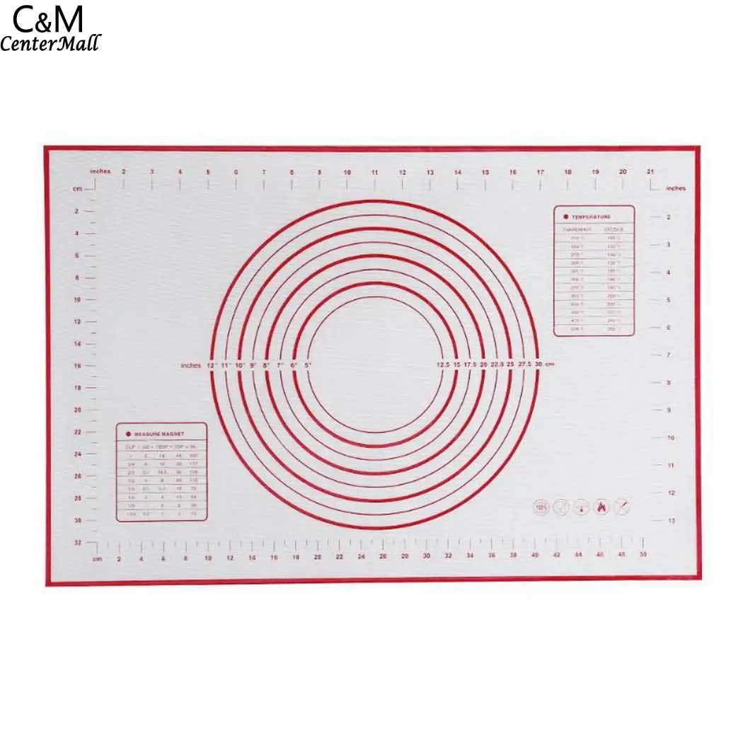 Folding Board Platinum Silicone Pad Thickened Cooking Tools Non-stick Kitchen Baking Kneading Mat -40-230 C |