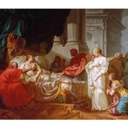 Antiochus and Stratonice 1774 постер печать Жака-Луи Давида (24x18) | Дом и сад