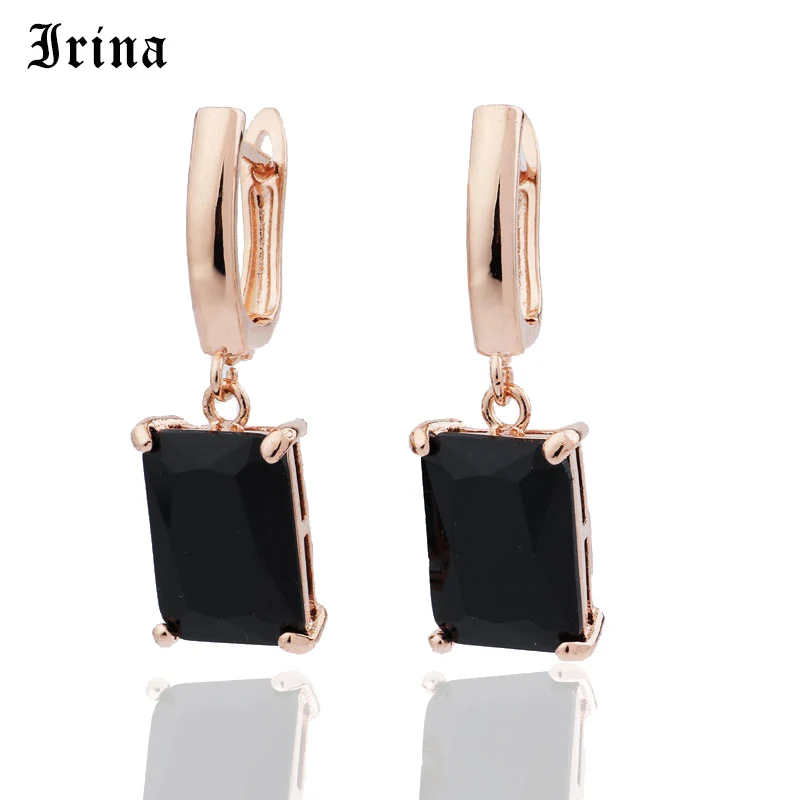 

Irina 8 Color Big Square Stone Zircon Earring Beautiful Dangle Earring for Women Anniversary Gift Female Earrings 555