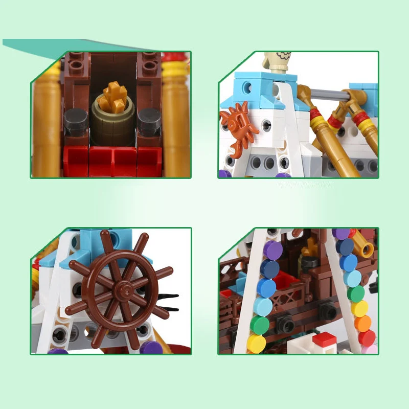 300+ Amusement Park Ferris Wheel Building Blocks Model Pirate ship Bricks Toys For Kids Educational Gifts Compatible Legoing 300+ Amusement Park Ferris Wheel Building Blocks Model Pirate ship Bricks Toys For Kids Educational Gifts Compatible Legoing