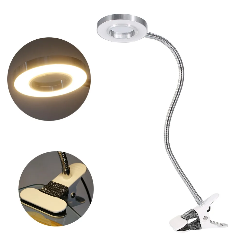 

USB LED Eyebrow Lip Tattoo Lamp, Manicure Nail Art, Eyelash Extension Warm Light Beauty Table Nail Art Lamp With Clip 5