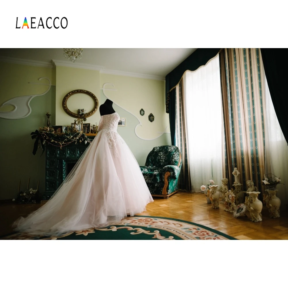 

Laeacco Wedding Dress Backdrop Bridal Girl Portrait Photography Background Customized Photographic Backdrops For Photo Studio