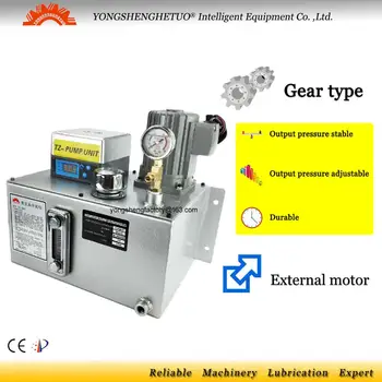 

Electric lubrication oil pump grease lubricator oiler gear pressure relief valve 8L iron tank 220V injection molding machine