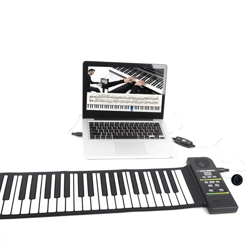

Portable Folding Electronic Organ 88 Key Thickening Hand Roll Piano Professional Version Adult Practice