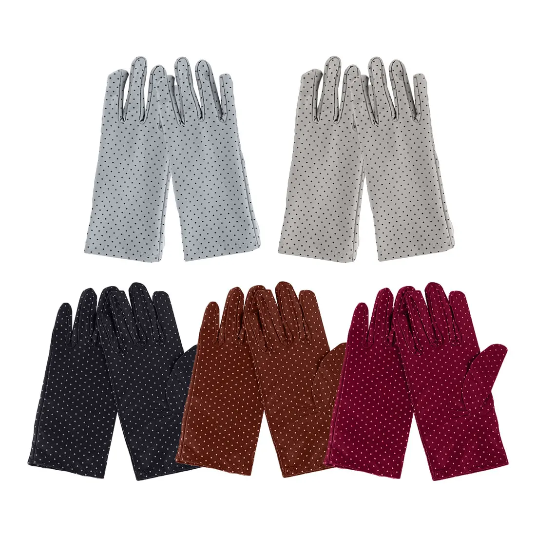 

Fashionable summer drives a woman to train car to drive prevent bask in wrist to cover & polka dot stretch lady's women's gloves