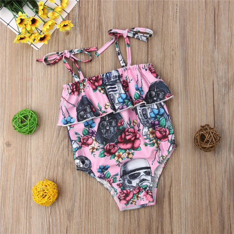

Children Swimsuits Baby girl One-Piece Suits War Floral print Swimwear Summer Beachwear Kid Infant Swim Suit Swimming Clothes