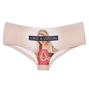 

Light Pink Like A Virgin Interesting Print Underwear For Women Hot Sexy Female Lingerie Thongs Briefs Cute Panties For Lady