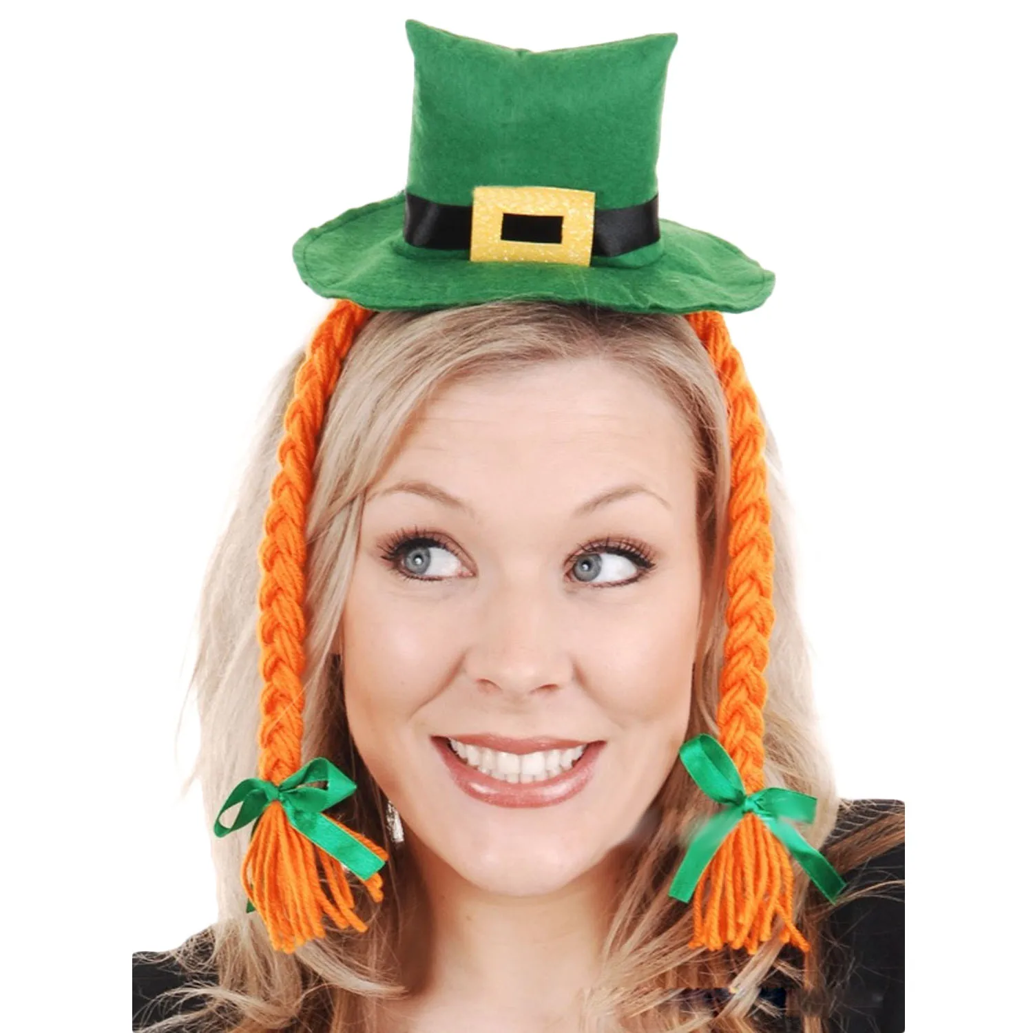 Милый ирландский Санкт-День Святого Патрика Трилистник талисман Зеленая кнопка Стиль волос ободок для волос с тесьмой фестиваль костюм