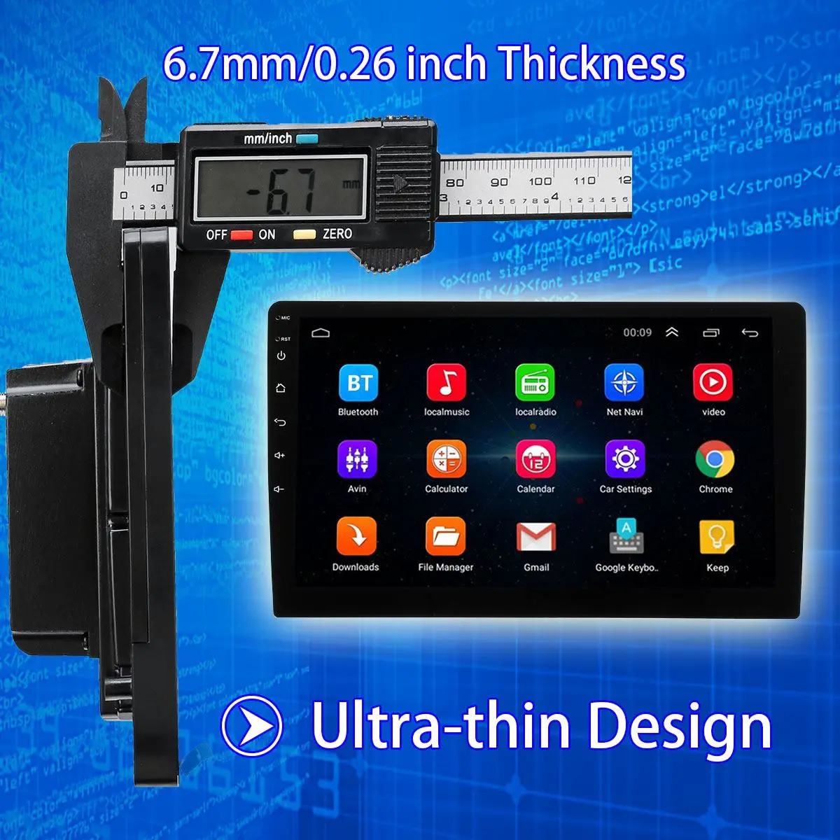 

9'' Car Multimedia Player for Android 8 Car Stereo 2 DIN bluetooth WIFI GPS Nav Quad Core Radio Video MP5 Player