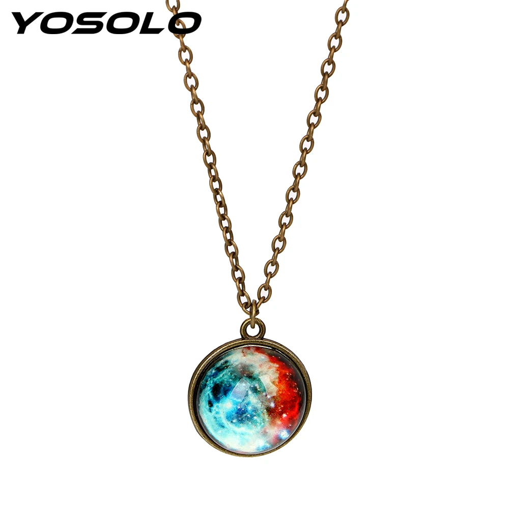 YOSOLO Universe in the Necklace Alloy Hanging Ornaments Car Rear View Mirror Ornament Car Pendant Auto Decoration