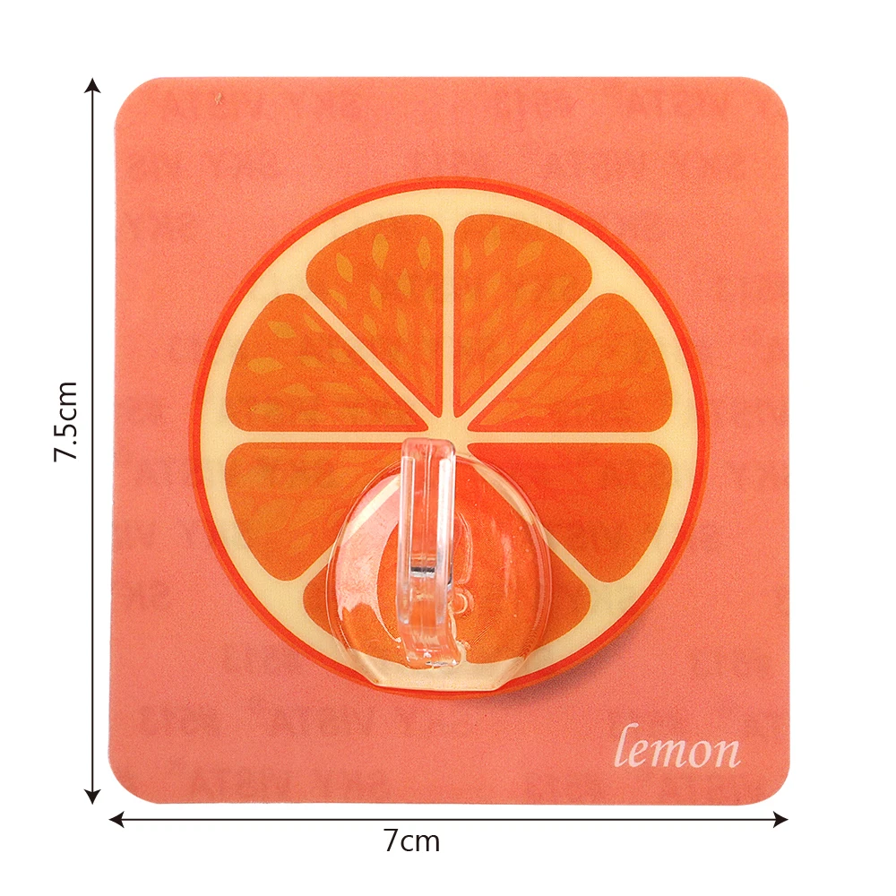Фруктовые липкие крючки, вешалка для одежды, полотенец, ключей, клей, многофункциональный бесшовный держатель, стойки для ванной, кухни, стены, двери, крюк