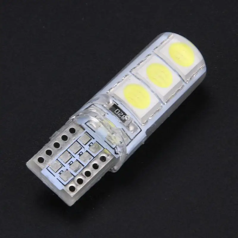 10 шт. светодиодный светильник для автомобиля T10 SMD 5050 водонепроницаемый белый