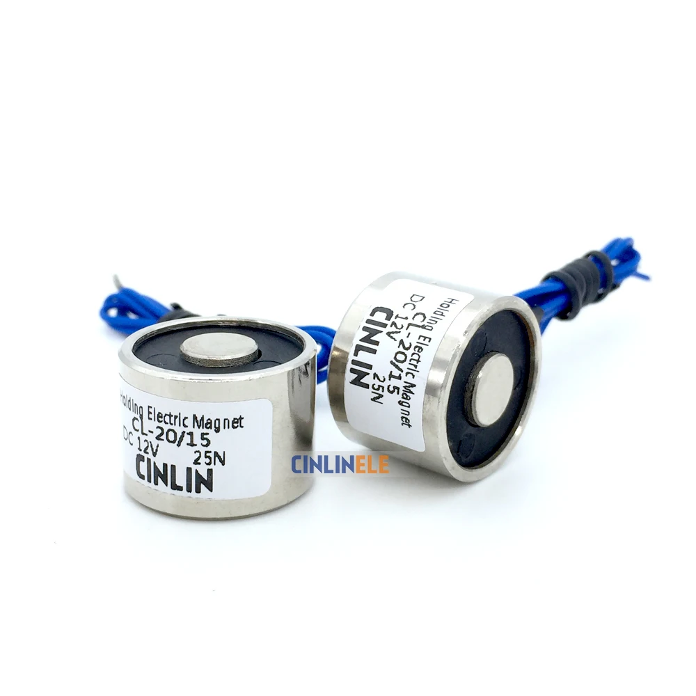 Электромагнитный присоска D20mm * H15mm 2 5 кг/25N удерживающий Электрический магнит