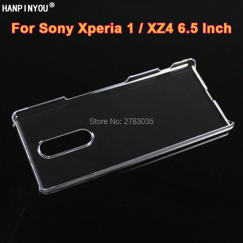 For Sony Xperia 1 / XZ4 6.5" Glossy Snap Phone Case Crystal Invisible Hard PC Cover Clear Protect Back Shell
